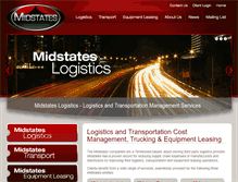 Tablet Screenshot of midstateslogistics.com